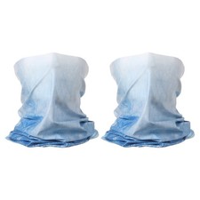 2pcs Summer Neck Gaiter Sun Protection Face Mask for Fishing, White/Blue