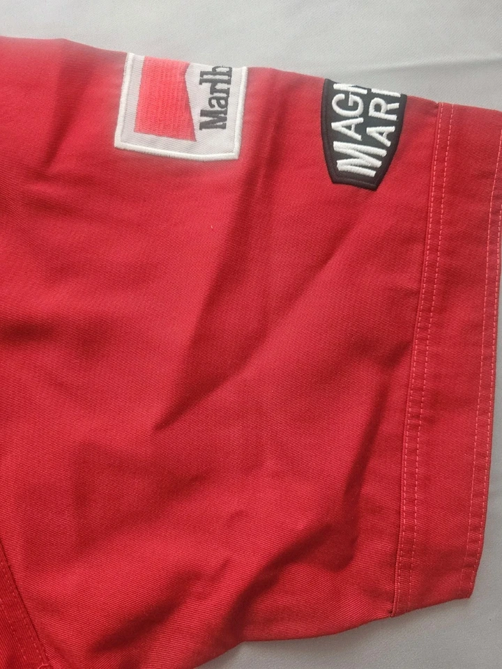 Vintage F1 Shirt Marlboro Team Ferrari Racing Licensed Shell Tommy FedEx Red - Image 3 of 4