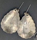 Wheeler Mfg  Co. Sterling Silver & Turquoise Inlay Concho Teardrop Earrings — photo 5