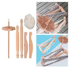 Wooden Niddy Noddy Yarn Spinning Tool Weave 50G Wool Roving Drop Spindle