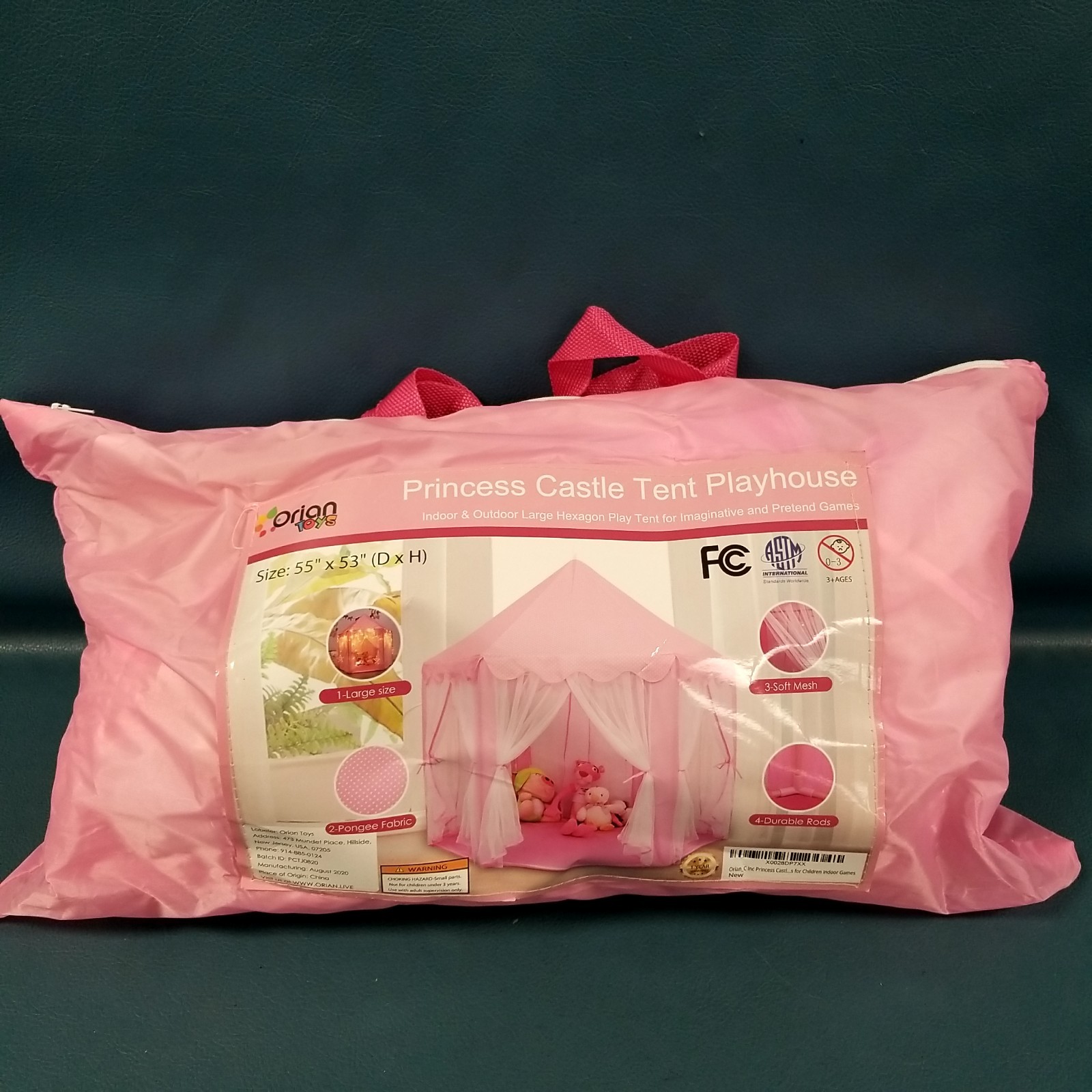 Orian Toys Princess Castle Playhouse Tent In Storage Bag w/Instructions