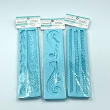 Lot 3 NEW 8 Silicone Fondant/Craft Molds Cele...