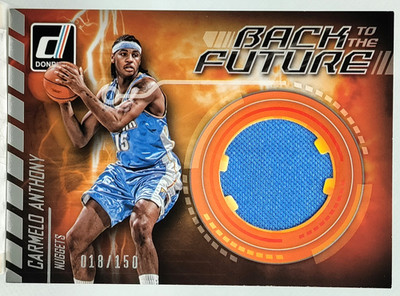 /150 Carmelo Anthony Patch Game Worn Jersey 2016-17 Donruss Back to Future 4