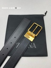 Cinturón Zegna Classic Hombre Cuero Grano Agua, Talla 105cm