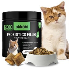 Probiotics for Cats Chews 500PCs - Digestive, Gut Health Diarrhea Support -...