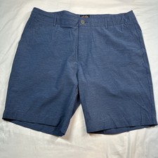 Faherty Shorts Mens 36 Blue All Day Chino Lightweight Stretch Drawstring Pocket