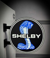 Enseigne Shelby Cobra Lumineuse - Impression 3D LED USB - Auto Garage Mur 22 cm