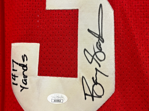 Barry Sanders Signed Nike Wichita North H.S. Jersey Auto w/ Multiple Stats - JSA - Picture 2 of 6