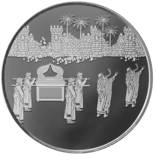 COIN & MEDAL 2025 ISRAEL BIBLE JERICHO’S WALLS FALL PROOF 999 SILVER