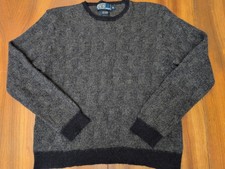 Vintage Polo Ralph Lauren Women's Wool/Alpaca Blend Sweater Pullover Navy Gray