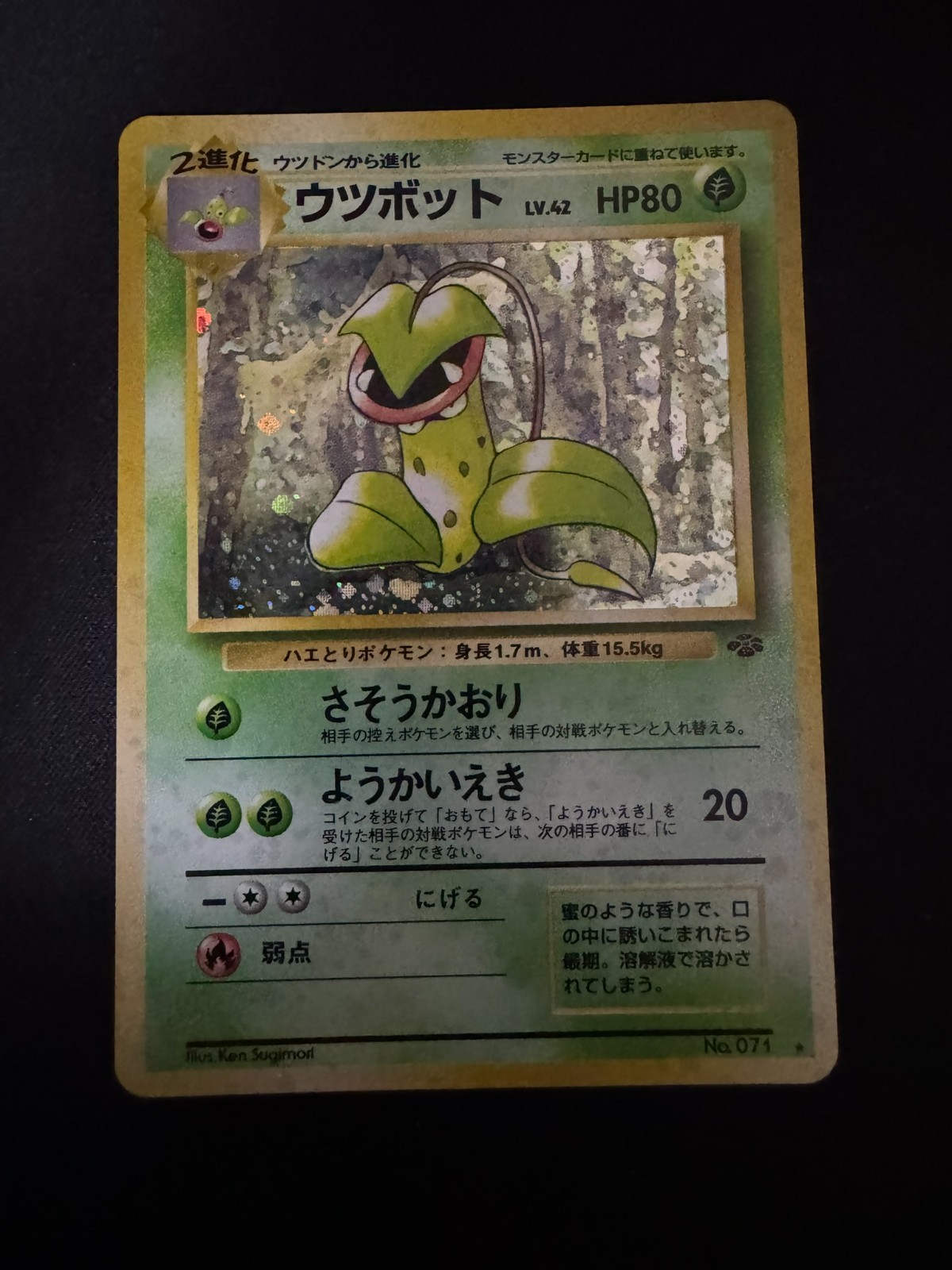 Japanese Pokemon Jungle Victreebel Holo NM, No. 071