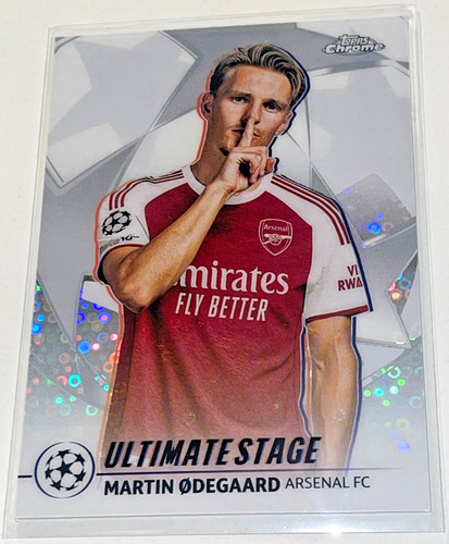 RARE MARTIN ODEGAARD ULTIMATE STAGE CHROME CARD 2025-26 TOPPS UEFA ARSENAL