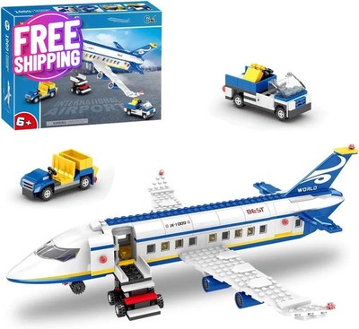 City Passenger Airplane Building Set, Compatible with Legou Plane Blocks Toy,...