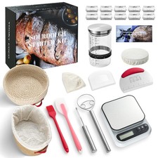 Sourdough Bread Baking Supplies, Sourdough Starter Kit with scale, Starter Jar,