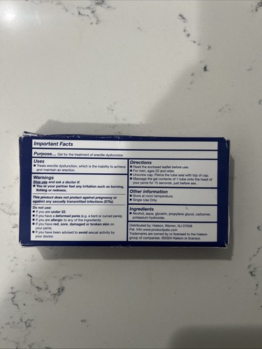 Eroxon StimGel Treatment Gel for Erectile Dysfunction - Packaging Damaged/ Read - Picture 2 of 2