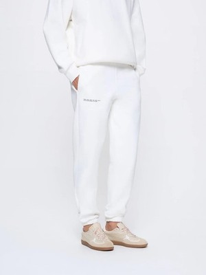 Pangaia Relaxed Fit Women's XS Pull On Elastic Waist Track Sweatpants Off-White