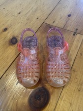 Cat And Jack Toddler Size 9 Glitter Ombr Sandal With Back Strap