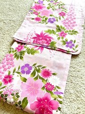 Women's Yukata Floral Pattern Pink Cotton Single Item