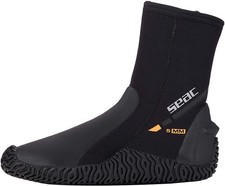 Seac Basic HD, 5 mm Neoprene Diving Boots with Side Zip and semi-Rigid Sole