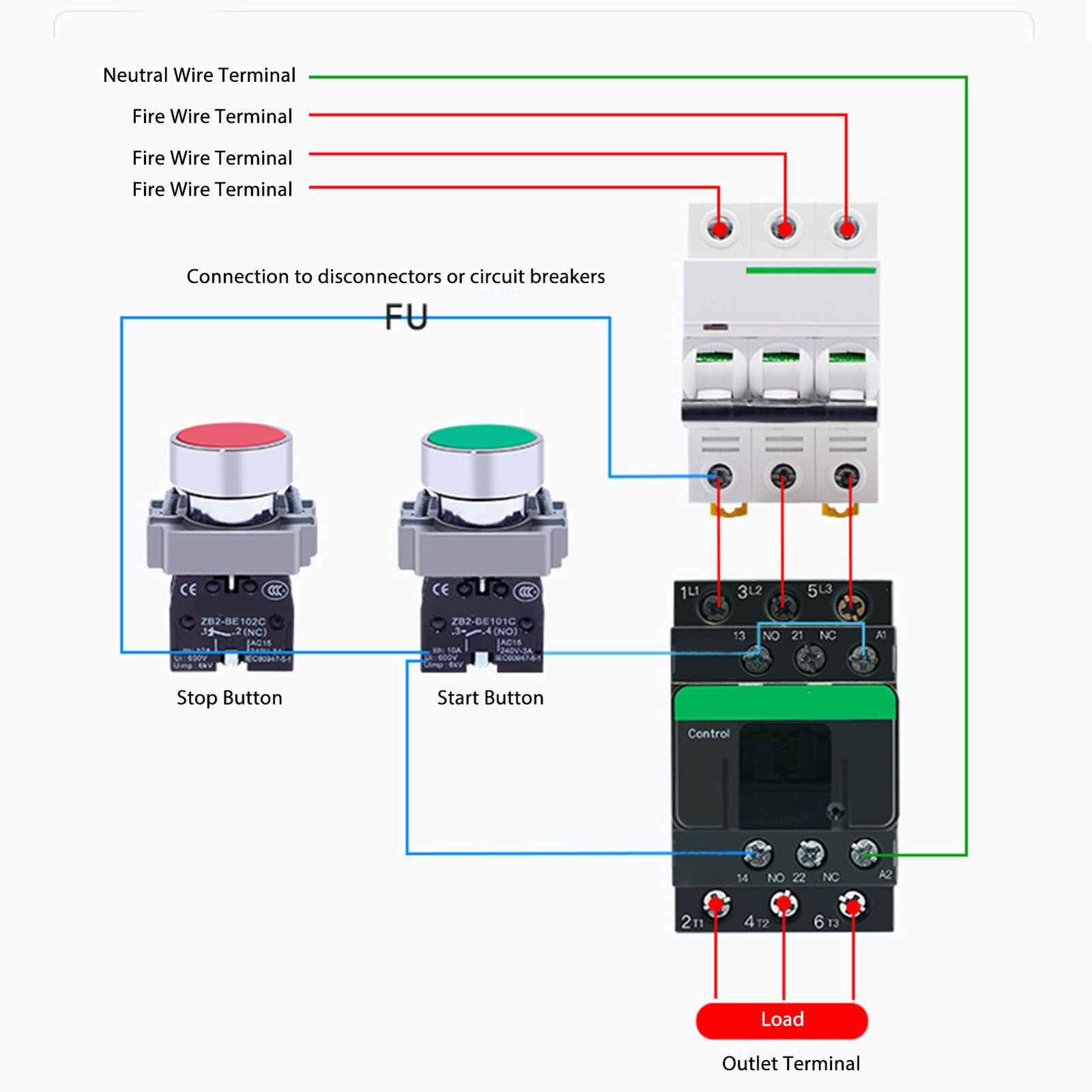 LC1D18 AC Contactor 380V Electric AC Contactor Replacement 18A✈