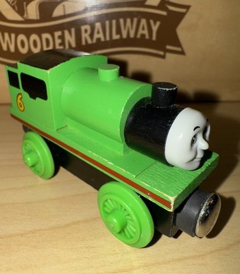 PERCY ! THOMAS FRIENDS TRAIN WOODEN 1992 FAT STACK ! V3 ! BEAUTIFUL !