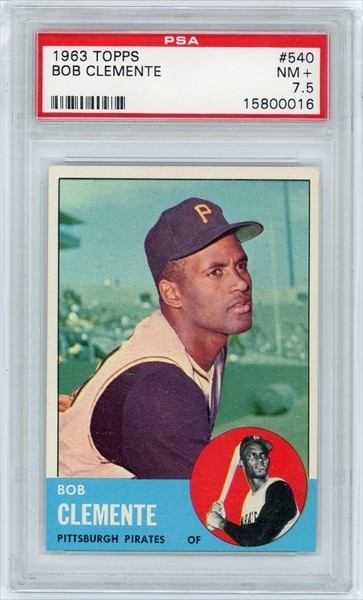 1963 Topps Baseball #540 BOB CLEMENTE PSA 7.5 Stunner!