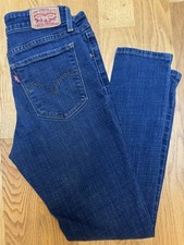 Levi's 711 Jeans Women's Size 29 Blue Denim Medium Wash Skinny Leg Flat Front
