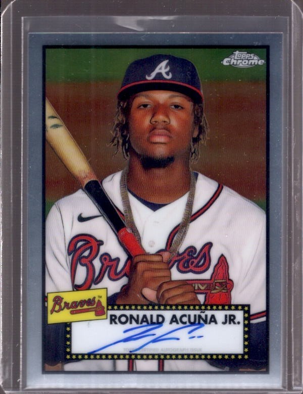 RONALD ACUNA JR. 2021 Topps Chrome Platinum Anniversary Autograph Auto #PA-RA
