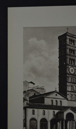 Antique Ancient Rome Church of St. Peter Wall Art Print 1920 Original History - Picture 13 of 16