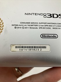 Nintendo 3DS XL Mario Theme The Year of Luigi Handheld System Blac/Silver- WORKS