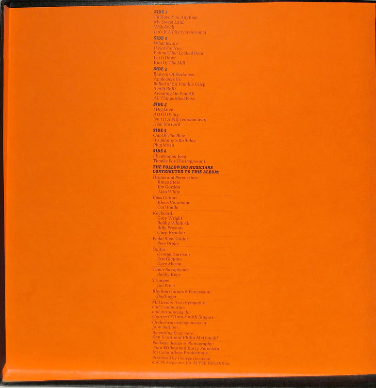 George Harrison All Things Must Pass 3LP Box 1970 Apple STCH 639