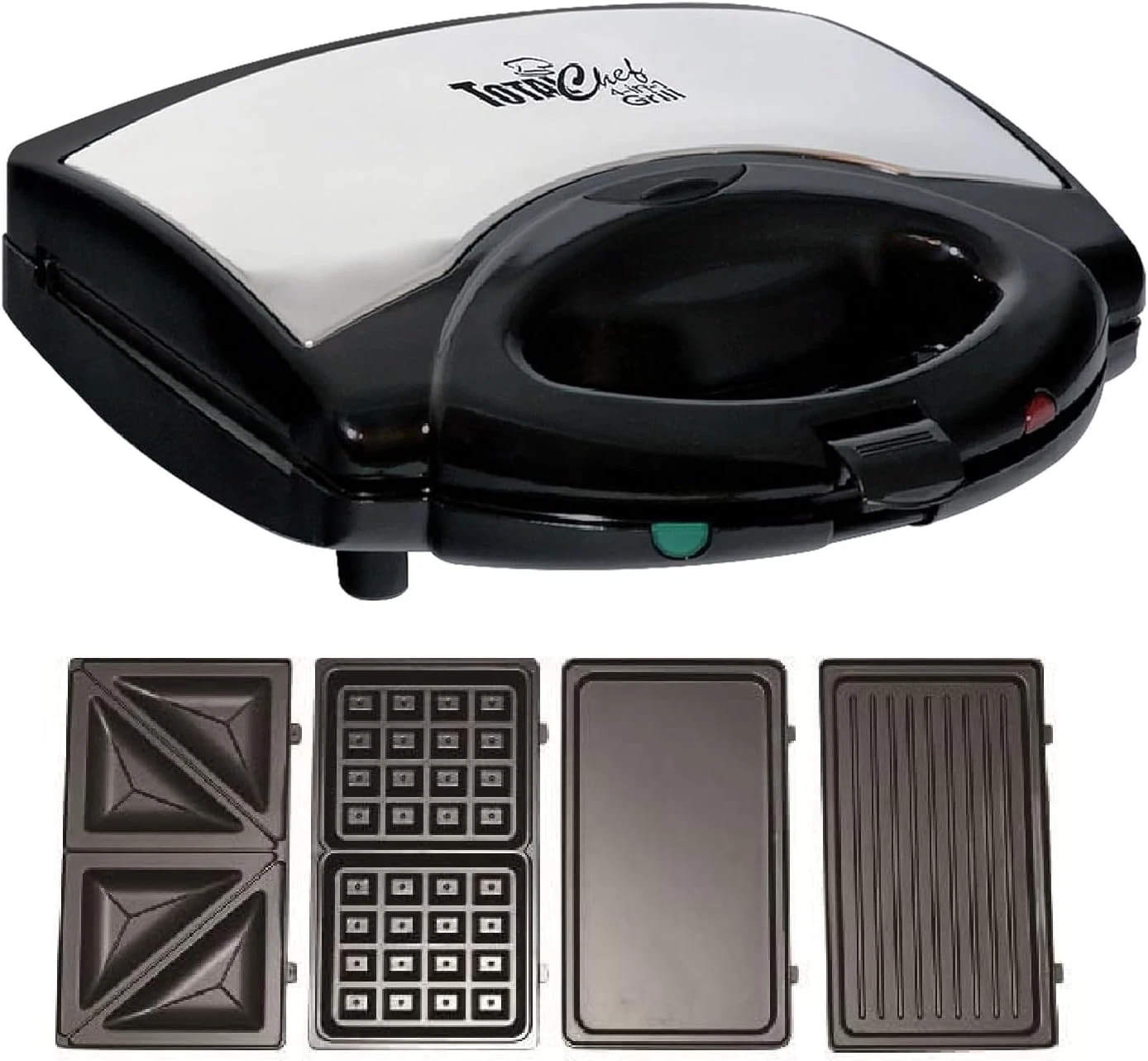 4-in-1 Non-Stick Grill, Waffle Maker & Panini Press for Quick Breakfasts