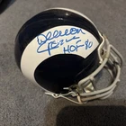 Deacon Jones Mini Helmet Autographed Los Angeles Rams Riddell HOF 80 Insc COA