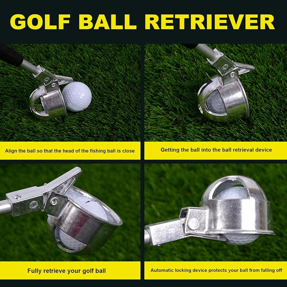 Golf Ball Retriever, 15Ft 18Ft Aluminum Alloy Golf Ball Retriever for Water Tele