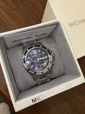 Michael Kors Stainless Steel Men's Watch with Blue Dial