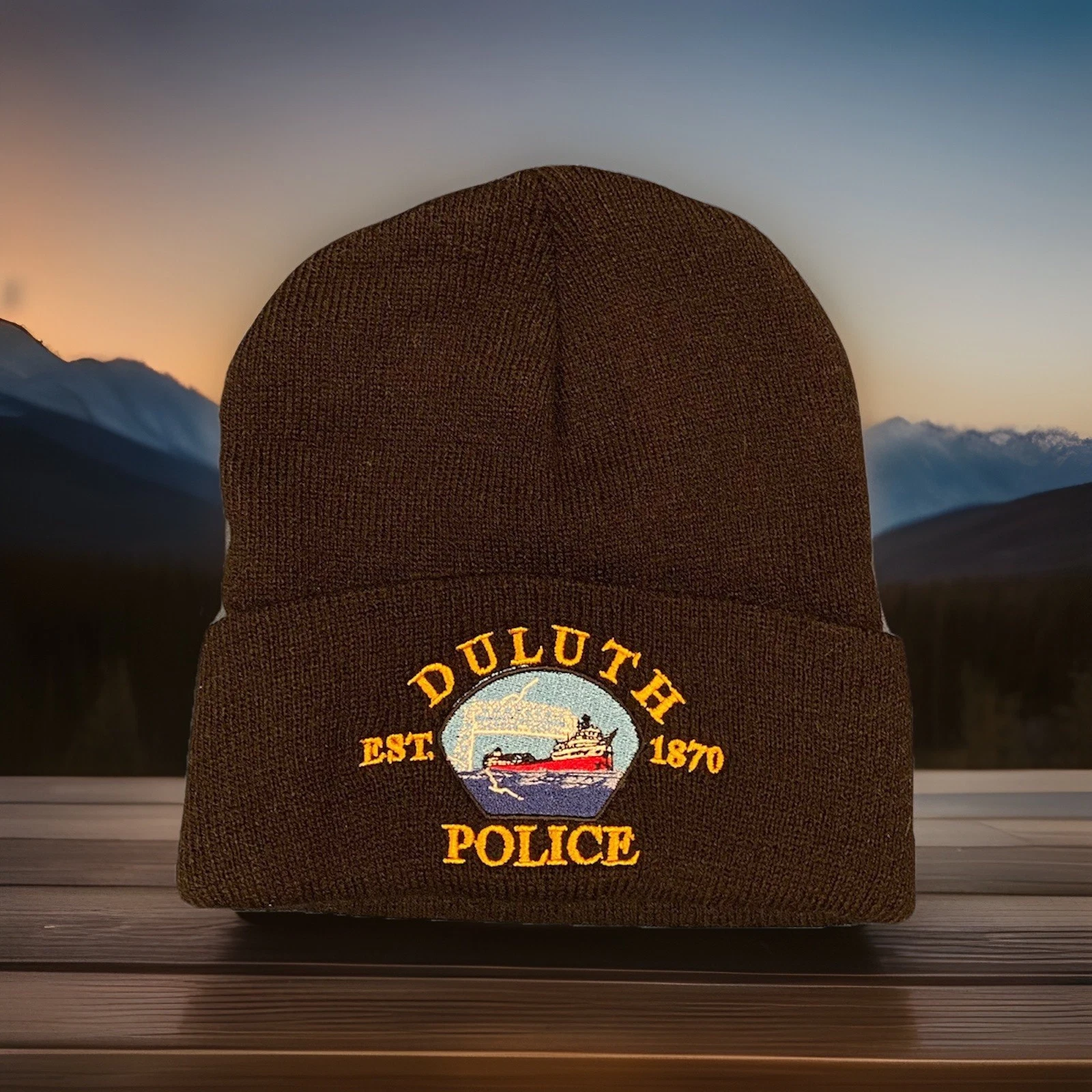 DULUTH MINNESOTA MN Sheriff Police BRIDGE BARGE RIVER Beanie 1870 Hat Black USA
Opens in a new windo