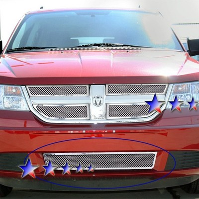 For Dodge Journey 09-10 APG 4-Pc Chrome Polished 1.8 mm Wire Mesh Main Grille