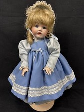 SFBJ 252 Paris Porcelain Jointed Doll 15 blonde Curl Hsir Blue Eyes Repro
