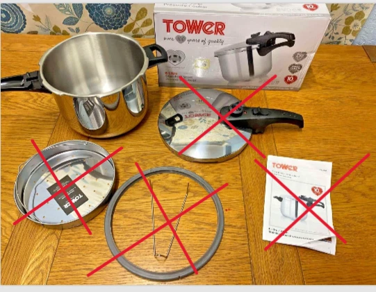 MAIN BODY for TOWER Pressure Cooker with Steamer 6L