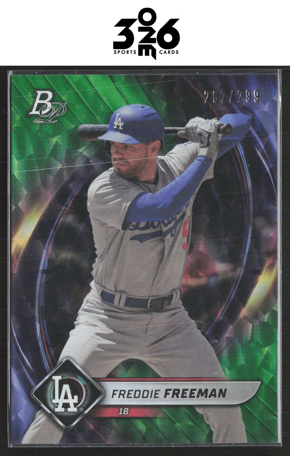 Freddie Freeman 2022 Bowman Platinum Emerald Ice Foilboard #53 #/299