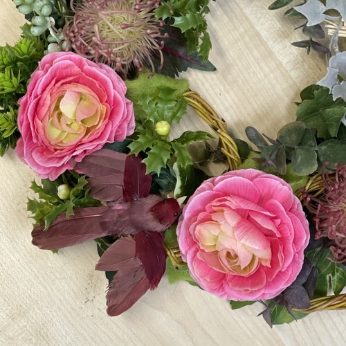 K2022.17. Türkranz Kranz Gesteck Frühling Rose Frühling Ranunkel - Bild 3 von 6