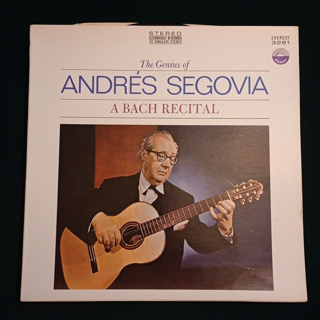 The Genius Of Andrés Segovia - A Bach Recital 1969 Everest 3261 Vintage Vinyl LP