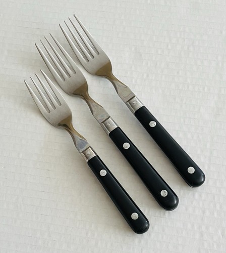 Washington Forge Stainless Korea Mardi Gras Black 2 Dinner and 1 Salad Fork