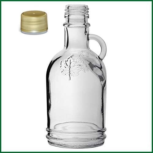 CASE OF 12, Glass Empty Maple Leaf Syrup Bottles 500ml(ea) NEW w/tamper evi caps - Bild 1 von 1