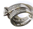 GIA 14k white gold 2.22ct round diamond engagement ring wedding band 6.2g 6 — photo 5