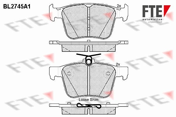 FTE Bremsbelagsatz, Scheibenbremse Hinterachse U.A. FüR Audi, Cupra, Seat-image