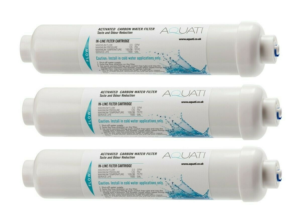 3 filtros de agua en línea para nevera compatibles con SAMSUNG DAEWOO LG BEKO AMERICAN Aquati
