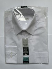 WHITE LONG SLEEVED FORMAL BUSINESS SMART PARTY SHIRT CHEST 36 INCH MEDIUM NEW