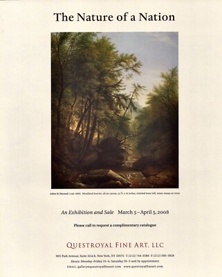 2008 ASHER DURAND Francis Silva Art Gallery Exhibit 2-Sided Magazine PRINT AD