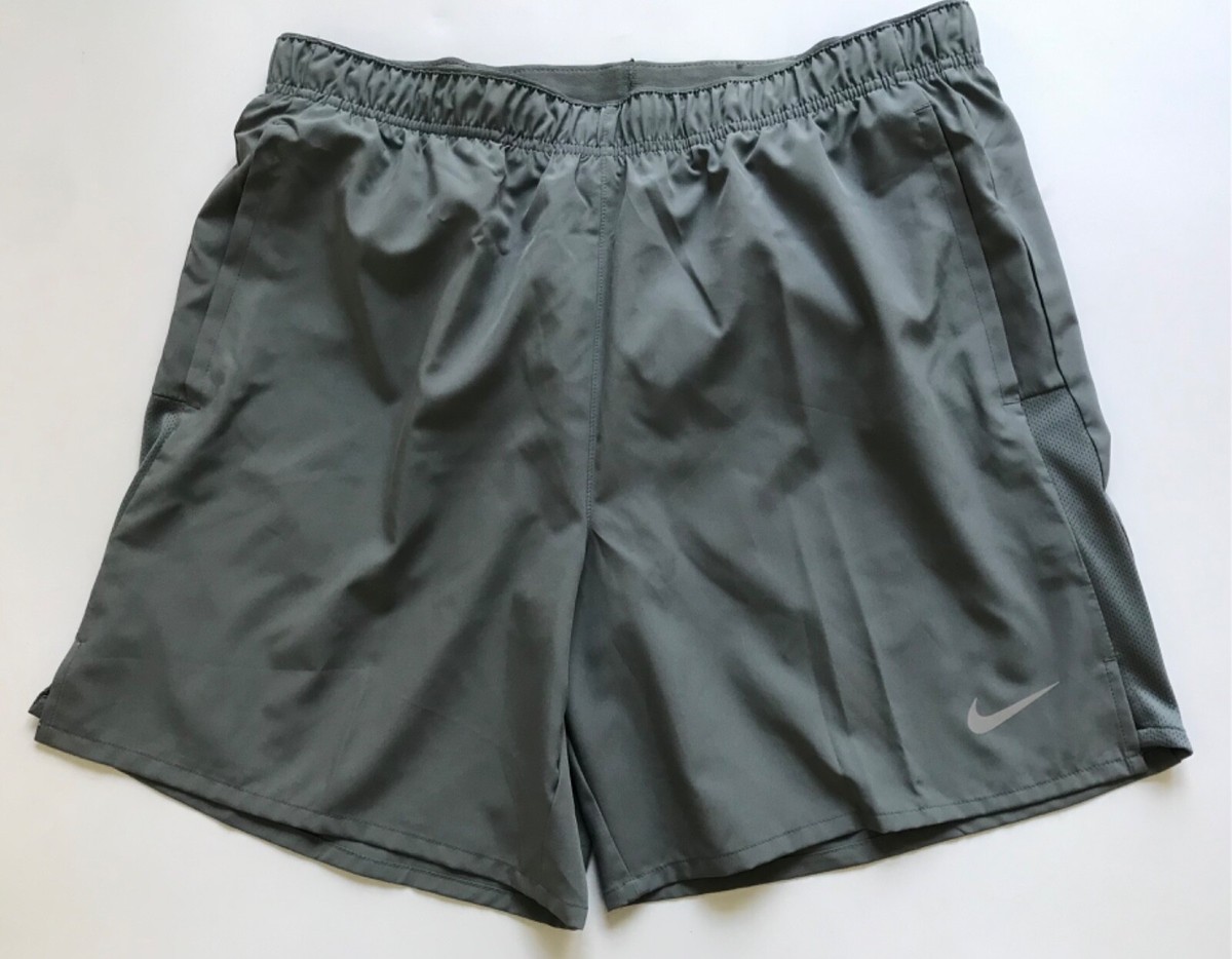 Nike Men's Challenger Brief-Lined Running Shorts 7” Length Grey